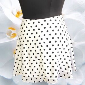 Forever 21 Black and White Skater Mini Skirt